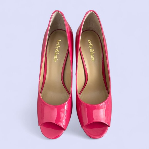 Kelly & Katie Super Cute Fuchsia Heels - Size 8.5 - Picture 1 of 5